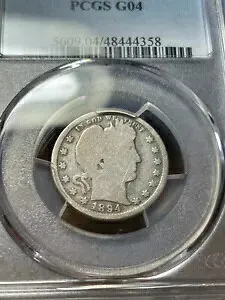 1894-S Barber Quarter PCGS G4 G 04 Good Low Grade サンフランシスコ