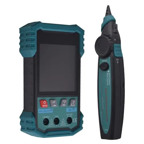 Luocute ネットワークケーブルテスター、PoEテストとマルチメーター機能を備えたデジタルケーブルトレーサー、CAT5 CAT6ワイヤートレーサー、RJ45ネットワークキ、最大400Mの長さ測定 (従う)