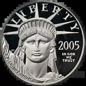 2005-W プラチナ アメリカン イーグル $100 PCGS PR69 DCAM