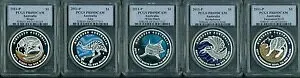 2011-P 5-コイン $1 ディスカバー オーストラリア カラーライズド セット 1 オンスシルバー PCGS PF69 PR69