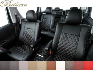 ヴェルファイア シートカバー ANH20系 H23/9-H27/1 8人 ワイルドステッチ ベレッツァ/Bellezza (T338