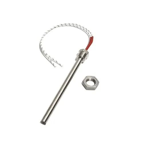 12*350 ミリメートルサイズ DN15/21 ミリメートル糸シングルエンド加熱管 1500 ワット/2000 ワット/2500 ワットカートリッジヒーター要素給湯器用ナット(110V,1500W 12x350mm)