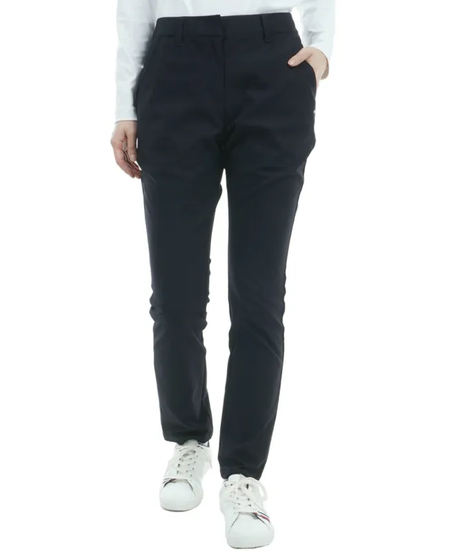 獲得ポイント145pt 【送料無料】トミーヒルフィガーゴルフ(TOMMY HILFIGER GOLF) ゴルフウェア ロングパンツ ストレッチツイルパンツ THLA470 【2024年秋冬モデル】 レディース 10BLK M