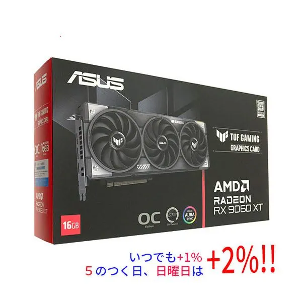 ASUS グラボ TUF-RX9060XT-O16G-GAMING PCIExp 16GB