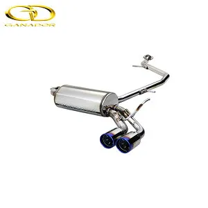 GANADOR マフラー Vertex 4WD/SUV カローラクロス ハイブリッド E-Four(前期) 6AA-ZVG15 R3/9-R5/10 2ZR-FXE 4WD [Z / S / G] フルサイズ(センター付) 右ダブル出し ブルー発色 個人宅配送不可 沖縄・離島は要確認