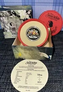 2017年 純銀 1オンス ニウエ 2ドル ディズニー 白雪姫と七人の小人 #24-04