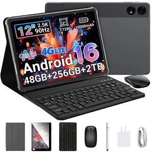 【限定4,000円OFFクーポン】タブレット TABWEE T60 12.2インチ 2.5K 90Hz RAM48GB ROM256GB 8コアTABLET 大容量 10000mAh 16MPカメラ 格安 ANDROID タブレット wi-fiモデル アンドロイド16 本体 高速動作 タブレット And