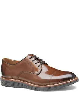 ジョンストンアンドマーフィー メンズ シューズ ドレスシューズ オックスフォード キャップ レース レザー Johnston & Murphy Men's Upton Leather Cap Toe Lace Up Oxfords Tan タン