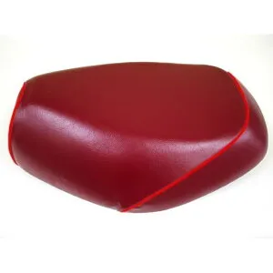 グロンドマン W650（99年 EJ650A1/C1） 国産シートカバー 張替 ワインレッド W650 ライン - 仕様 赤パイピング GH5556KC350P40