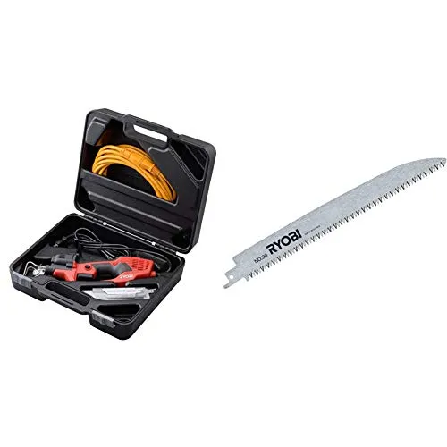 リョービ(Ryobi) 電気のこぎりキット 工具なしでブレード交換可能 ASK-1010KT 618400B & レシプロソー刃 木工・合成樹脂用 木工・剪定用 236mmNo.90 6641847【セット買い】