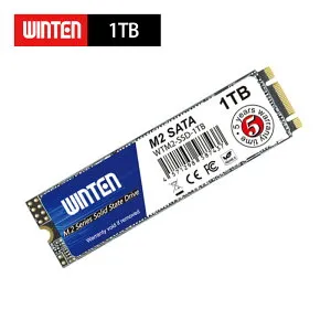 WINTEN SSD M.2 1TB【5年保証 送料無料】M.2 2280 SATA 3D NANDフラッシュ搭載 最大転送速度530MB/s 片面実装 B&M Key 日本語パッケージ エラー訂正機能 省電力 衝撃に強い 内蔵型SSD WTM2-SSD-1TB 6085