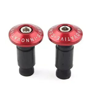 7/8 ''オートバイバイクハンドルバーグリップ CNC ハンドルバーエンドキャッププラグスライダーレッド 7/8'' Motorcycle Bike Handlebar Grips CNC Handle Bar End Cap Plugs Slider Red 【並行輸入品】