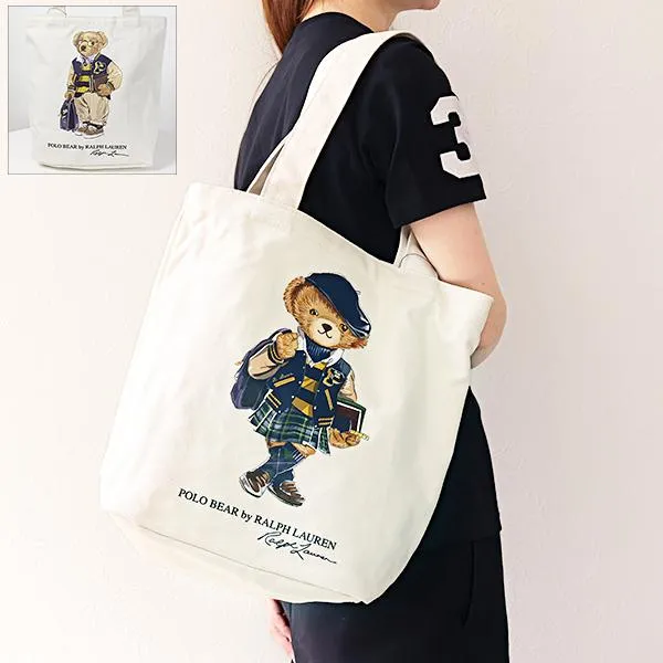 POLO RALPH LAUREN ポロラルフローレン トートバッグ POLO BEAR TOTE BAG 9AR021 レディース ポロベア A4対応 ロゴ ショッピングバッグ 鞄
