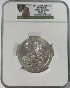 2012年 シルバー 5オンス エル・ユンケ国立公園 ATB コイン NGC MS 69 PL 早期リリース
