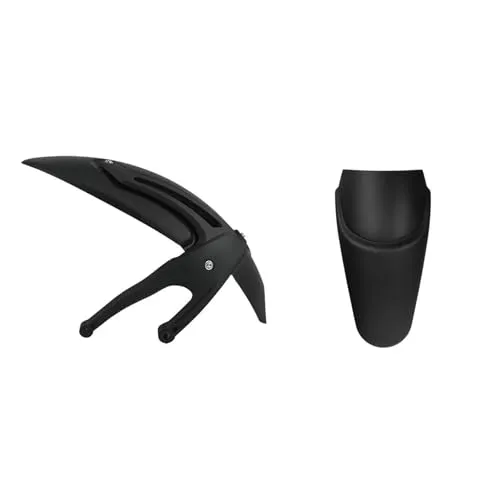 オートバイマッドガード に適合するR9T に適合するR ナイン に適合するレーサー に適合するアーバン 2014-2023 2024 オートバイリアフェンダーフロントマッドガード延長泥スプラッシュガード(Rear and Front BK)