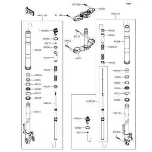 Kawasaki カワサキ 純正部品 11065-0782-48W キャップ、コンプ、LH、グリーン