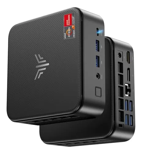 【6650H/5825Uより倍速い】NiPoGi ミニpc AMD Ryzen 7 7730U 最大4.5GHz 8C/16T 32GB +512GB SSD ゲーミングpc（64GB+4TB拡張対応）Win11 Pro ミニパソコンフル機能Type-C