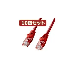 10個セットサンワサプライ カテゴリ6UTPLANケーブル 5m レッド LA-Y6-05RX10