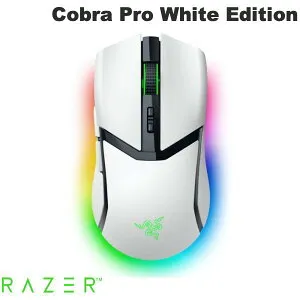 【Razer公式】 Razer Cobra Pro 有線 / Bluetooth 5.0 / 2.4GHz ワイヤレス 両対応 ゲーミングマウス White Edition # RZ01-04660200-R3A1 レーザー (マウス)