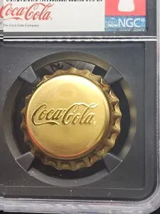 非常に希少な2018年フィジーゴールドコカコーラボトルキャップ Pf70 ウルトラカメオ 4853496-042
