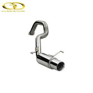 GANADOR マフラー Vertex 4WD/SUV ランドクルーザー250（ガソリン） 3BA-TRJ250W R6/4- 2TR-FE 4WD [VX 標準バンパー / 純正ヒッチ付可] サークル左シングル出し ポリッシュ 個人宅配送不可 沖縄・離島は要確