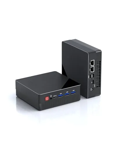 YCTipcミニPC AMD Ryzen 3 4300U 2つ2.5GLANポート 6C/6T 最大4.0GHz WiFi6 BT5.2 デュアルチャネル 小型PC HDMI*2 Type-C DP 3画面4K 60Hz出力対応/メモリSSD非搭載/OSな