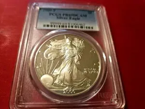 2000P アメリカン シルバー イーグル ドル PR69DCAM PCGS プルーフ 69 ディープ カメオ