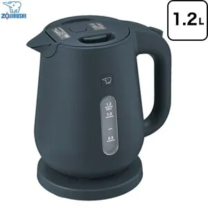 [CK-VB12-BM] 象印 電気ケトル・ポット 電気ケトル 定格容量（L）：1.2L 大容量タイプ 消費電力湯沸かし時（W）：1300 ソフトブラック 【送料無料】