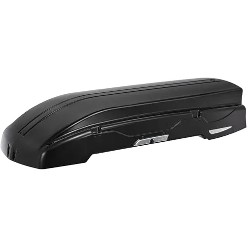 Terzo テルッツォ (by PIAA) ルーフボックス 大容量 496L 【Granforma (グランフォーマ) FLEXラージ】 ブラック 両開きFLEX 小型スマートクランプで簡単取付 日本製 固定用ベルト標準装備 セーフティロック付 EA462