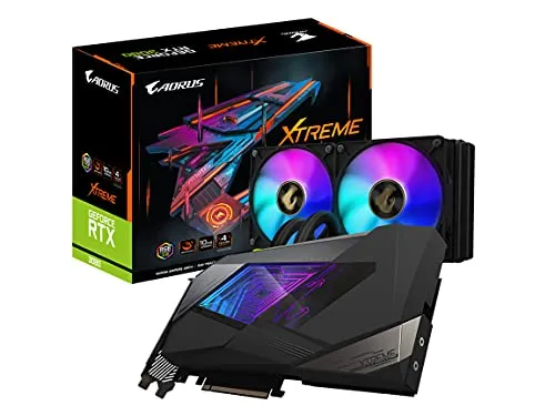 GIGABYTE AORUS GeForce RTX 3080 Xtreme WATERFORCE 10G (REV2.0) グラフィックスカード WATERFORCE オールインワン 冷却システム LHR 10GB 320ビット GDDR6X GV-N3