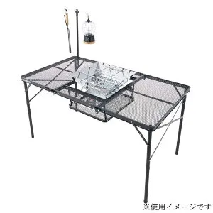 ロゴス アウトドア用品 ギア アイアンメッシュ 3FD BBQテーブル 13070-BC 73581002