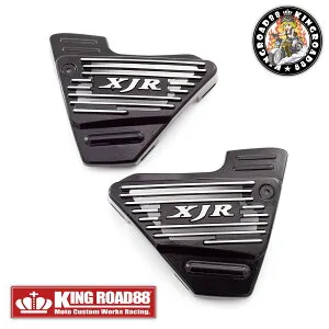 XJR400 前期 4HM KingRoad88 サイドカバー アルフィン XJR ブラック シルバー TYPE3