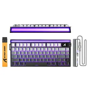 ATTACKSHARKR85HEゲーミングキーボード有線ラピッドトリガー磁気スイッチ75%配列ライトフレーム搭載8000Hz超高速ポーリングレート256KスキャンレートRT0.005mm高精度入力アルミプレート