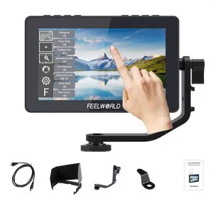 FEELWORLDF5ProV4ビデオモニター6インチ超薄型1920x1080IPSHD3DLUTカメラ外部用液晶モニター3DLUT4KHDMI信号出力/入力ライブモニタリングビデオピークフォーカスアシスト
