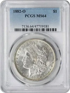 1882-O モルガン銀貨 MS64 PCGS