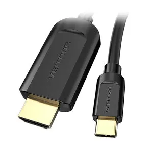 VENTION Type-C to HDMIケーブル 2m ブラック CG-2038 | スマホ pc スマートフォン タブレット 周辺機器 アクセサリー 関連単語 タッチペン モニター デジタルケーブル ネットワーク WIFI パソコン 変換
