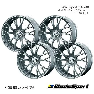 【20インチ 5H114.3 8.5J +45】アルミホイール4本セット ハリアー 80系 4WD WedsSport/SA-20R VI-SILVER 0072792×4