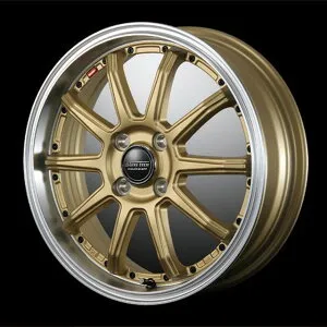 BLEST(ブレスト) バーンズテック S10-DP ホイール1本 15x4.5 4H 100 +45 (セミグロスゴールド) / 15インチ BahnsTech S10-DP