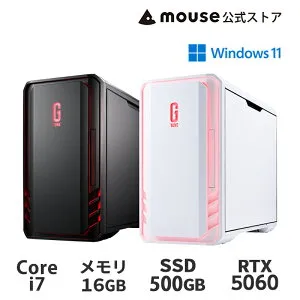 【エントリーと合わせてP12倍★4/24 20時～】【3年保証・国内生産・公式】 ゲーミングPC デスクトップ パソコン G TUNE DG-I7G60 Core i7 14700F GeForce RTX 5060 16GB メモリ 500GB SSD 選べる Office付き 水冷CPU