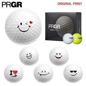 【オリジナルマークプリントボール(納期2-3日)】プロギア アールエス スピン(RS-SPIN)ゴルフボール 1ダース(12球) スマイルプリントB マーク入り