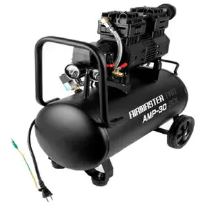 エアーコンプレッサー 100V 静音 電動 オイルレス AMP-30 シンセイ 30Lタンク オイルフリー 空気入れ 【50Hz/60Hz兼用】