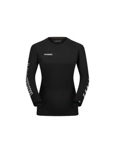 マムート (MAMMUT) QD LOGO PRINT LONGSLEEVE T-SHIRTS AF WOMEN トレッキング アウトドア 長袖Tシャツ レディース BLACK-WHITE PRT3 1016-01040-00739