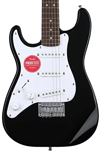 Squier エレキギター Mini StratocasterR Left-Handed, Laurel Fingerboard, Black 370123506 ソフトケース付き