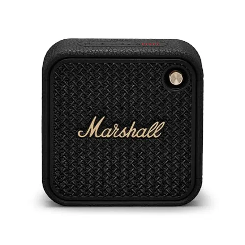 Marshall ワイヤレスポータブル防水スピーカー Willen II ブラック&ブラス 連続再生17時間/IP67防水仕様/超小型/急速充電 【国内正規品】