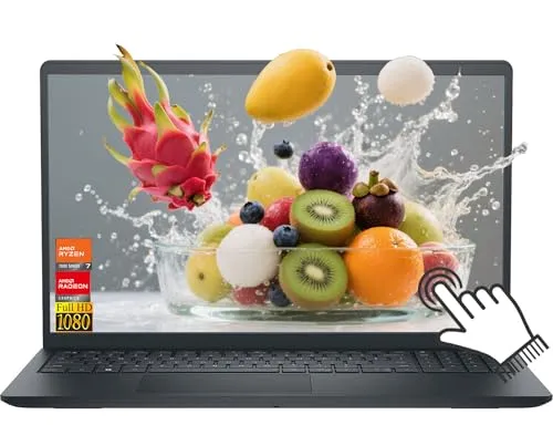Dell Inspiron 15 3535 タッチスクリーンノートパソコン 15.6インチ FHD (1920x1080) IPS、8コア AMD Ryzen 7 7730U 最大4.5Ghz、16GB RAM 512GB SSD、AMD Radeon G