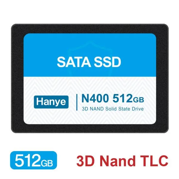 Hanye製 SSD 512GB 3D Nand TLC 内蔵 2.5インチ 7mm SATAIII 6Gb/s R:520MB/s アルミ製筐体 高耐久性 N400 正規代理店品 国内3年保証・翌日配達
