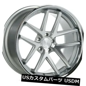 海外輸入ホイール 20x9 / 10 Rohana RC9 5x114 +22 Machine Silver / Stainle ssリップホイール（4個セット） 20x9/10 Rohana RC9 5x114 +22 Machine Silver/Stainless Lip Wheels (Set of 4) 【並行輸入品】