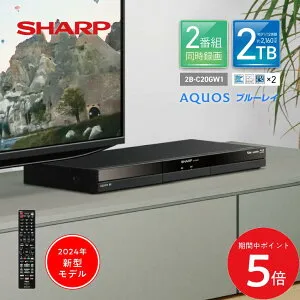 4/24 20:00～ 当店限定P5倍 × マラソン ◆2024年新型モデル 2B-C20GW1 シャープ アクオス ブルーレイ // SHARP 便利家電 最短発送 安心保証 正規品 新品 メーカー保証あり 20EW1 GWシリーズ 2000GB レコーダ