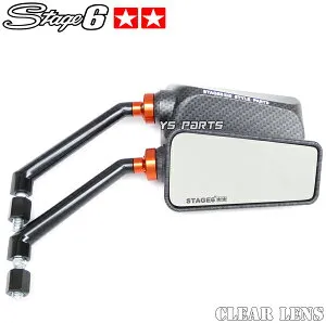 【送料無料】STAGE6ミラー艶消カーボン【クリア】250SBグラストラッカービッグボーイイントルーダー400グラディウス400グラディウス650GSX1400B-KINGストリートマジック110
