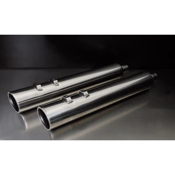 REMUS レムス Custom Exhaust Slash Cut Muffler Φ102 mm 4”，With Ecs-System，Chrome，Eg/Abe/Eec スリップオンマフラー マフラー